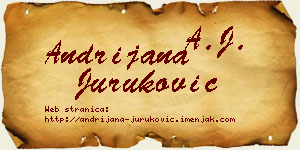 Andrijana Juruković vizit kartica